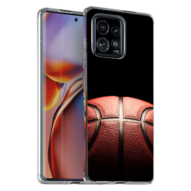 Basketball Fade Print Slim Cover For Motorola   (Edge,One 5G,Ace,UW,X40,30), Print in USA