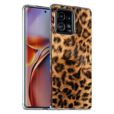 Leopard Skin Print Slim Cover For Motorola   (Edge,One 5G,Ace,UW,X40,30), Print in USA