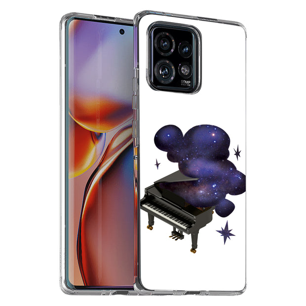 Space Piano Print Slim Cover For Motorola   (Edge,One 5G,Ace,UW,X40,30), Print in USA