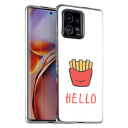 Hello Fries Print Slim Cover For Motorola   (Edge,One 5G,Ace,UW,X40,30), Print in USA