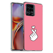 Finger Heart Print Slim Cover For Motorola   (Edge,One 5G,Ace,UW,X40,30), Print in USA