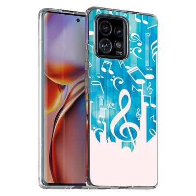 Music Note Print Slim Cover For Motorola   (Edge,One 5G,Ace,UW,X40,30), Print in USA