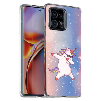 Unicorn Dab Print Slim Cover For Motorola   (Edge,One 5G,Ace,UW,X40,30), Print in USA