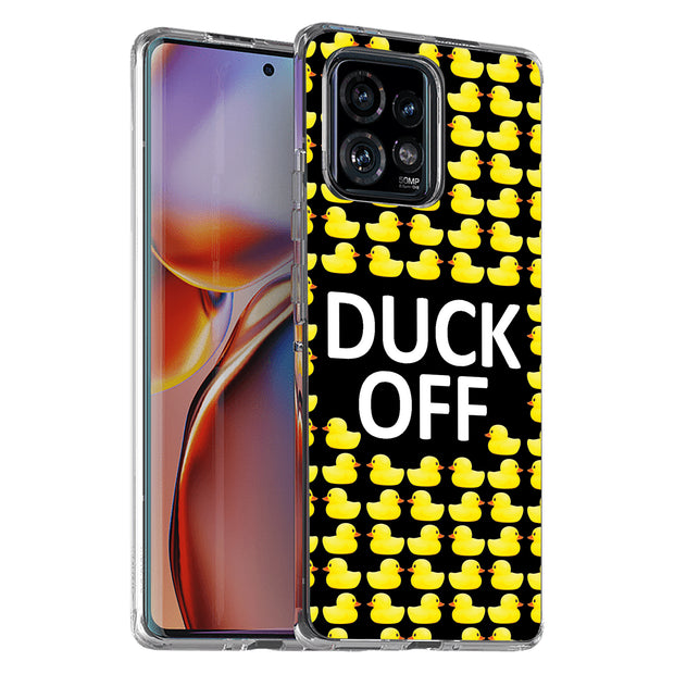 Duck OFF Print Slim Cover For Motorola   (Edge,One 5G,Ace,UW,X40,30), Print in USA