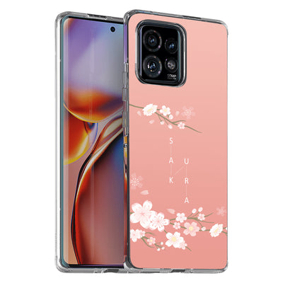 Cherry Blossom Print Slim Cover For Motorola   (Edge,One 5G,Ace,UW,X40,30), Print in USA