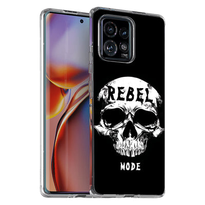 Rebel Skull Print Slim Cover For Motorola   (Edge,One 5G,Ace,UW,X40,30), Print in USA