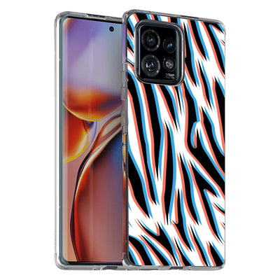 3D Zebra 3 Print Slim Cover For Motorola   (Edge,One 5G,Ace,UW,X40,30), Print in USA