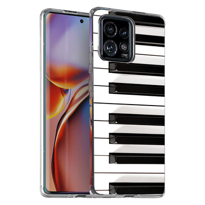 Piano Keys Print Slim Cover For Motorola   (Edge,One 5G,Ace,UW,X40,30), Print in USA