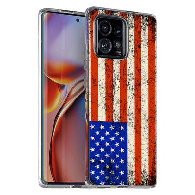 America Flag  Print Slim Cover For Motorola   (Edge,One 5G,Ace,UW,X40,30), Print in USA