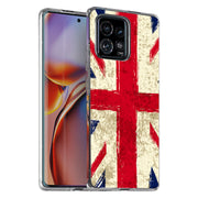 Old UK Flag Print Slim Cover For Motorola   (Edge,One 5G,Ace,UW,X40,30), Print in USA