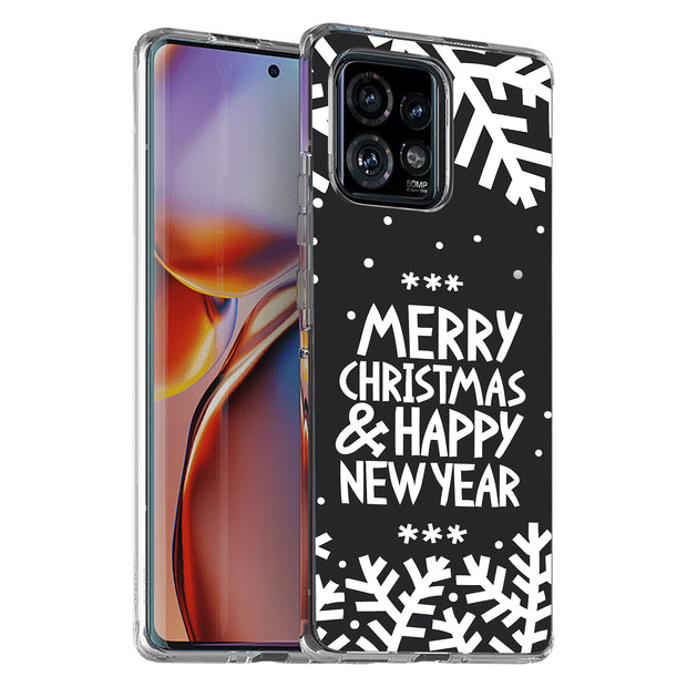 Merry Christmas Print Slim Cover For Motorola   (Edge,One 5G,Ace,UW,X40,30), Print in USA