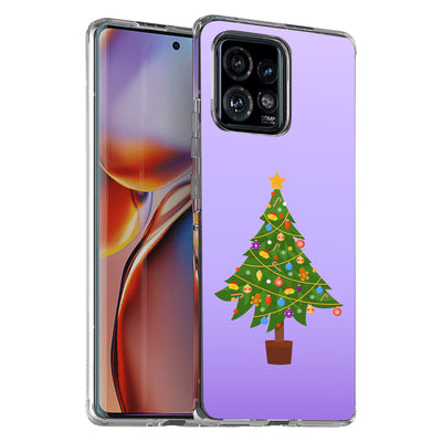 Xmas Tree Print Slim Cover For Motorola   (Edge,One 5G,Ace,UW,X40,30), Print in USA