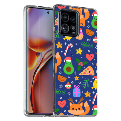 Cute Xmas Print Slim Cover For Motorola   (Edge,One 5G,Ace,UW,X40,30), Print in USA