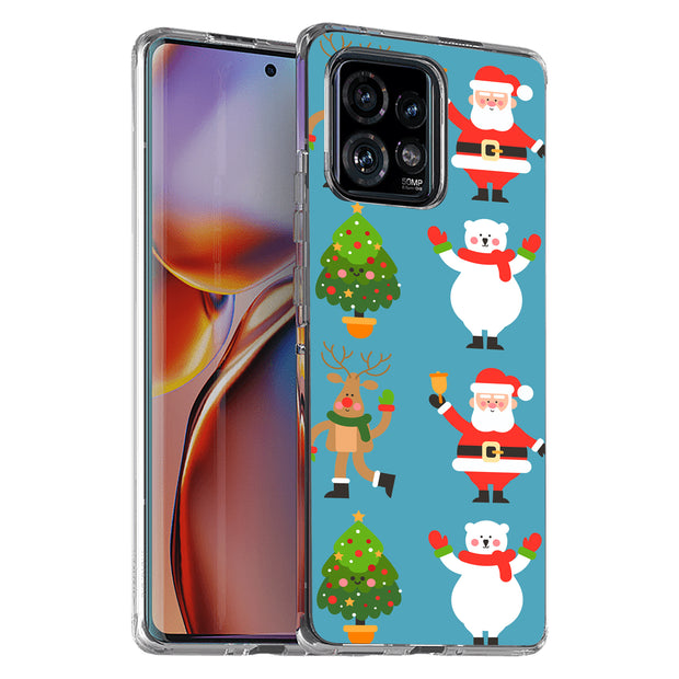 Cute Christmas Print Slim Cover For Motorola   (Edge,One 5G,Ace,UW,X40,30), Print in USA