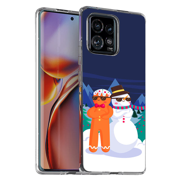 Cool Snowman Print Slim Cover For Motorola   (Edge,One 5G,Ace,UW,X40,30), Print in USA