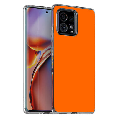 Vivid Orange Print Slim Cover For Motorola   (Edge,One 5G,Ace,UW,X40,30), Print in USA