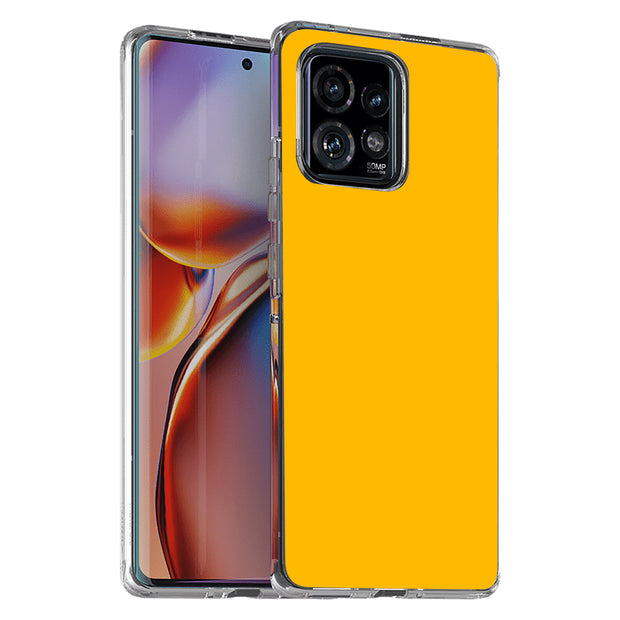 Yellow Orange Print Slim Cover For Motorola   (Edge,One 5G,Ace,UW,X40,30), Print in USA