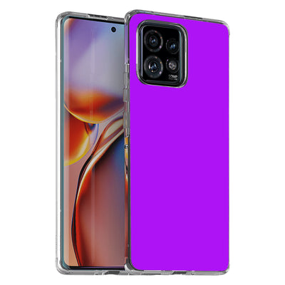 Purple Print Slim Cover For Motorola   (Edge,One 5G,Ace,UW,X40,30), Print in USA