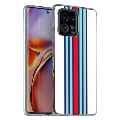 Race Stripe 10 Print Slim Cover For Motorola   (Edge,One 5G,Ace,UW,X40,30), Print in USA