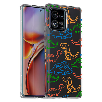 Dinosaur Cute 3 Print Slim Cover For Motorola   (Edge,One 5G,Ace,UW,X40,30), Print in USA