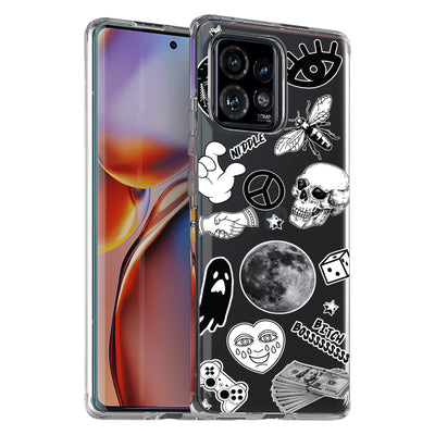 Ghost Collage Print Slim Cover For Motorola   (Edge,One 5G,Ace,UW,X40,30), Print in USA