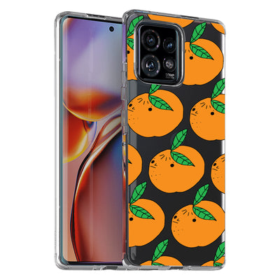 Orange Fruit Print Slim Cover For Motorola   (Edge,One 5G,Ace,UW,X40,30), Print in USA