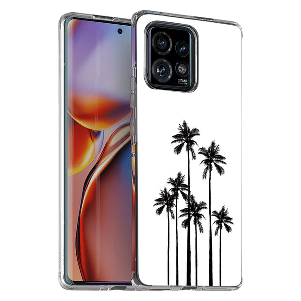 Palm Trees Print Slim Cover For Motorola   (Edge,One 5G,Ace,UW,X40,30), Print in USA