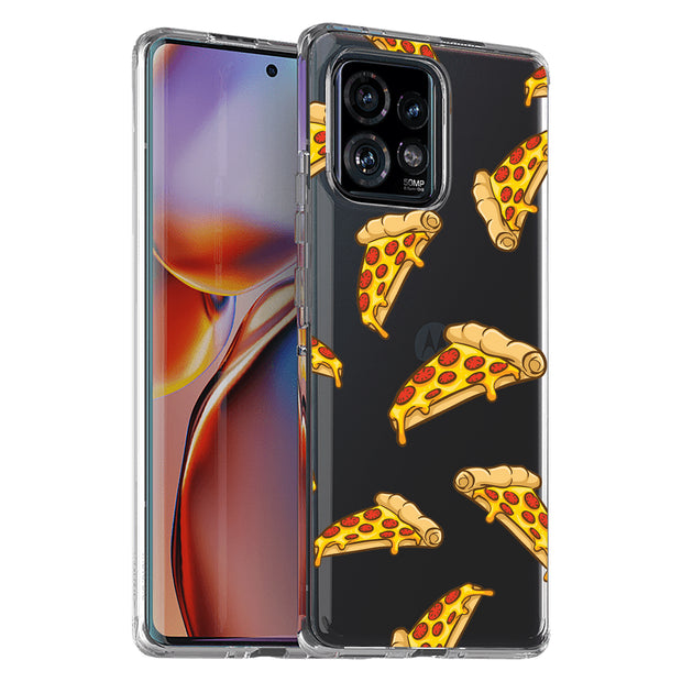 Yummy Pizza Print Slim Cover For Motorola   (Edge,One 5G,Ace,UW,X40,30), Print in USA