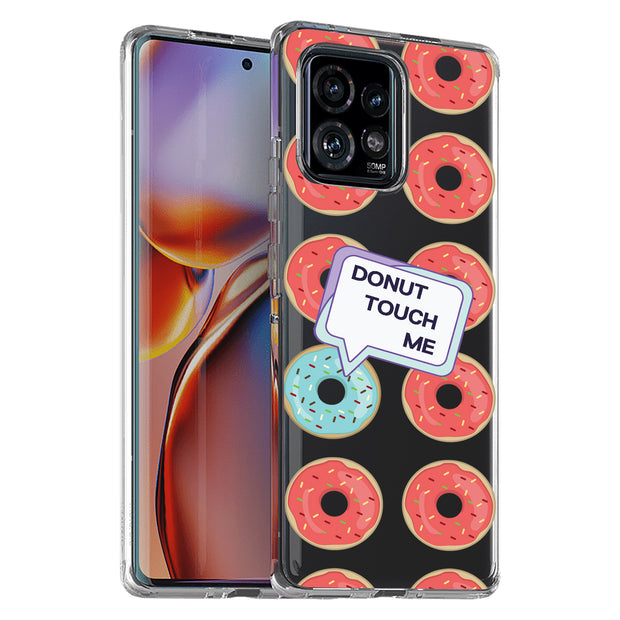 No Touch Donut Print Slim Cover For Motorola   (Edge,One 5G,Ace,UW,X40,30), Print in USA