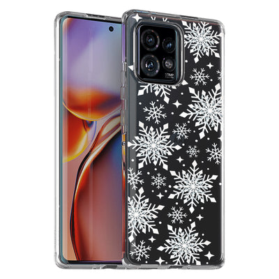 Snowflake 2 Print Slim Cover For Motorola   (Edge,One 5G,Ace,UW,X40,30), Print in USA