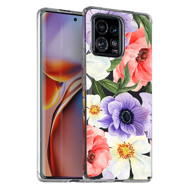 Flower 9 Print Slim Cover For Motorola   (Edge,One 5G,Ace,UW,X40,30), Print in USA