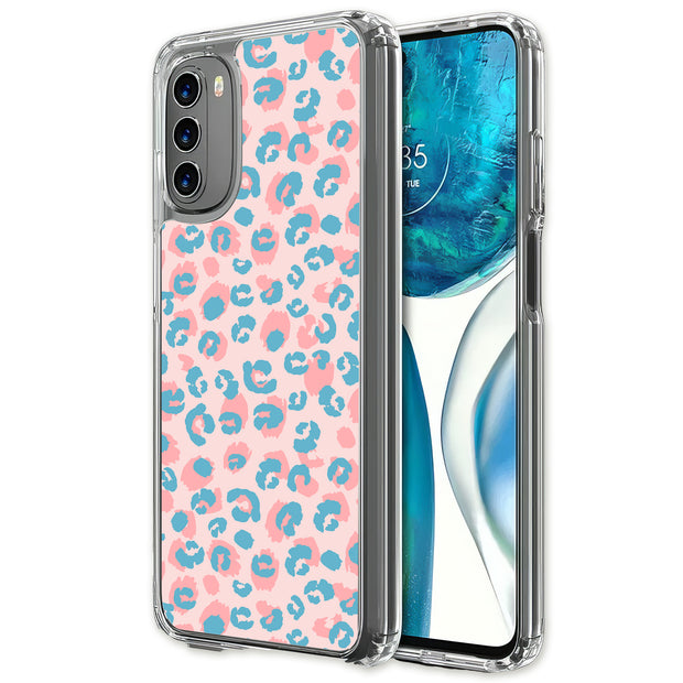 Pink Leopard Print Slim Cover For Motorola Moto G (Power, Stylus, Play, 5G), Print in USA