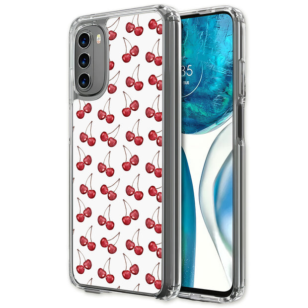 Cherries Print Slim Cover For Motorola Moto G (Power, Stylus, Play, 5G), Print in USA