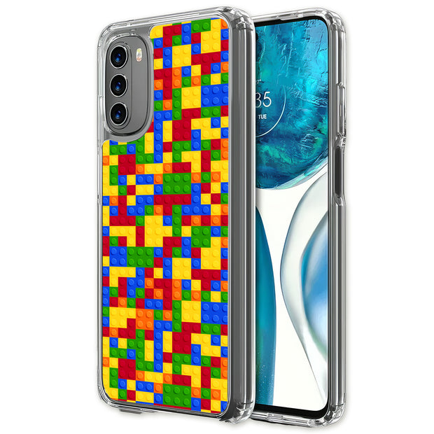 Building Block Print Slim Cover For Motorola Moto G (Power, Stylus, Play, 5G), Print in USA