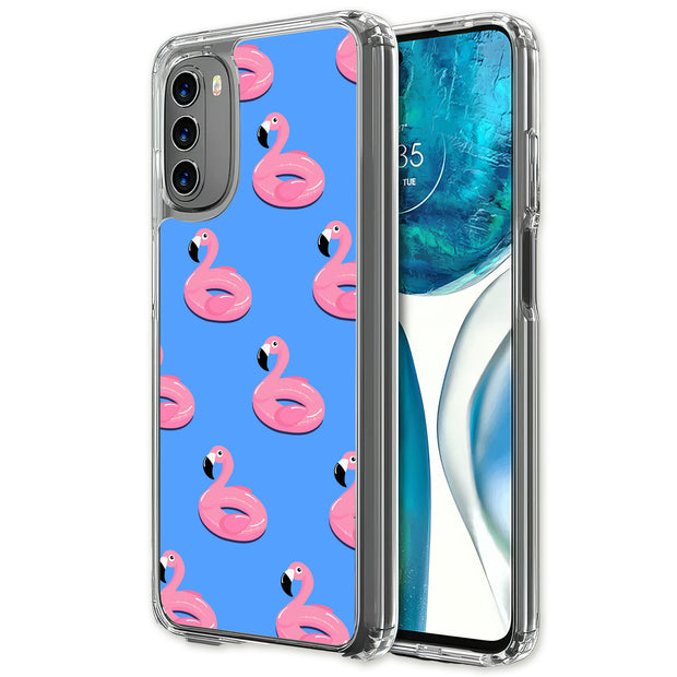 Cute Flamingo Print Slim Cover For Motorola Moto G (Power, Stylus, Play, 5G), Print in USA