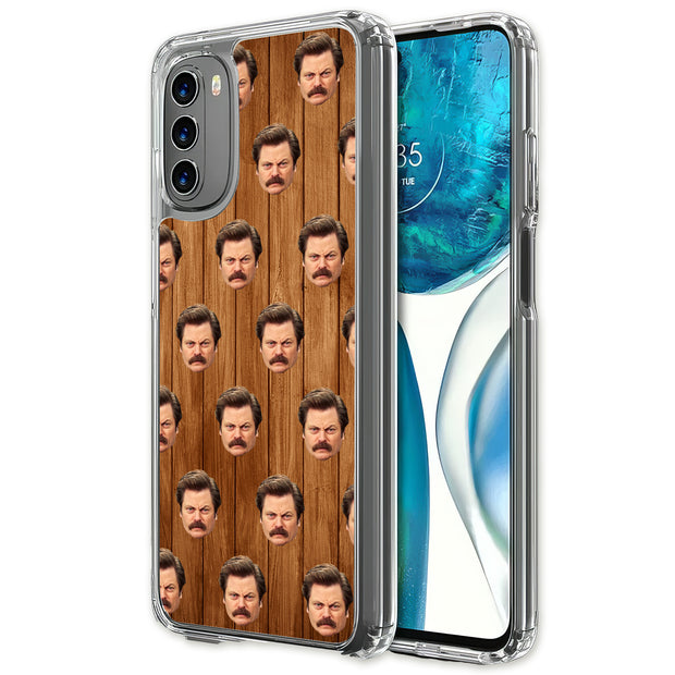 Ron Swanson Print Slim Cover For Motorola Moto G (Power, Stylus, Play, 5G), Print in USA