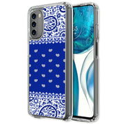 Paisley Blue Print Slim Cover For Motorola Moto G (Power, Stylus, Play, 5G), Print in USA