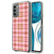 Plaid Grid Line Print Slim Cover For Motorola Moto G (Power, Stylus, Play, 5G), Print in USA