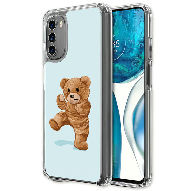 Teddy Fight Print Slim Cover For Motorola Moto G (Power, Stylus, Play, 5G), Print in USA