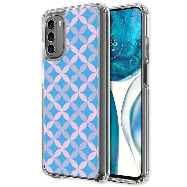 Petals Blue Print Slim Cover For Motorola Moto G (Power, Stylus, Play, 5G), Print in USA