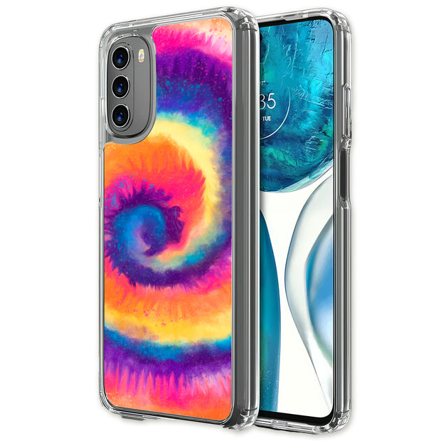 Tie Dye Circle Print Slim Cover For Motorola Moto G (Power, Stylus, Play, 5G), Print in USA