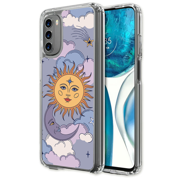 Sun Moon Stars Print Slim Cover For Motorola Moto G (Power, Stylus, Play, 5G), Print in USA