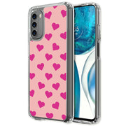 Cute Pink Love Print Slim Cover For Motorola Moto G (Power, Stylus, Play, 5G), Print in USA