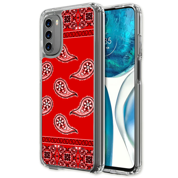 Red Bandana Print Slim Cover For Motorola Moto G (Power, Stylus, Play, 5G), Print in USA