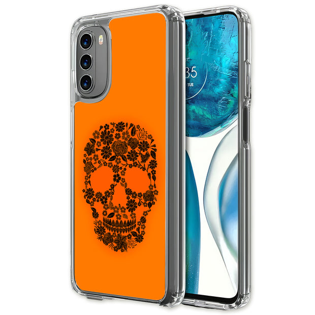 Skull Flower Print Slim Cover For Motorola Moto G (Power, Stylus, Play, 5G), Print in USA