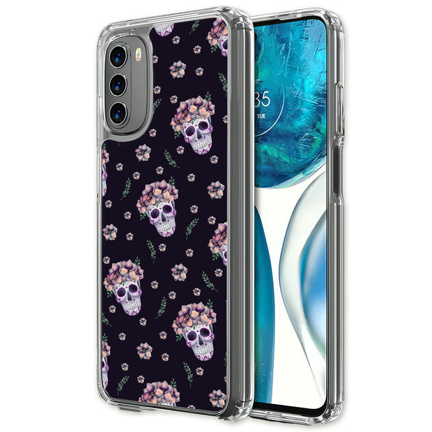 Skull Floral 1 Print Slim Cover For Motorola Moto G (Power, Stylus, Play, 5G), Print in USA