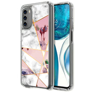 Marble Flower Print Slim Cover For Motorola Moto G (Power, Stylus, Play, 5G), Print in USA