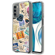 Travel Sticker Print Slim Cover For Motorola Moto G (Power, Stylus, Play, 5G), Print in USA