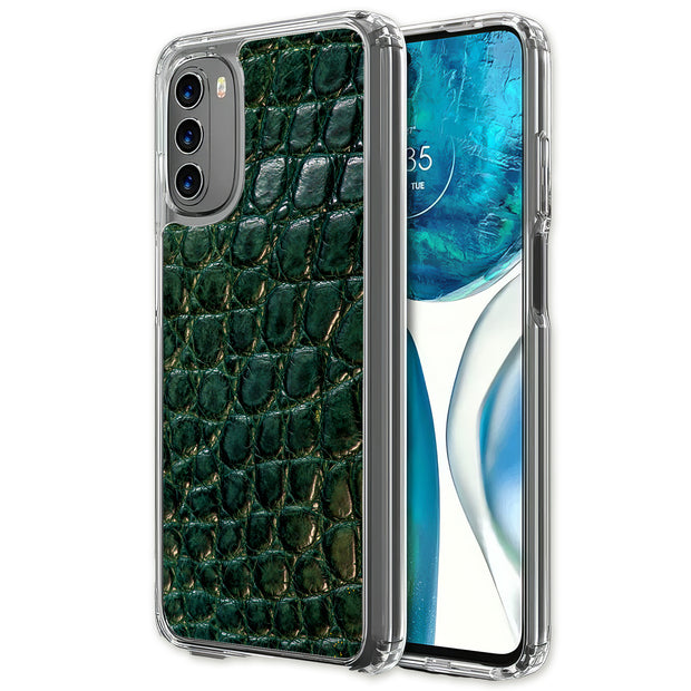 Green Alligator Print Slim Cover For Motorola Moto G (Power, Stylus, Play, 5G), Print in USA