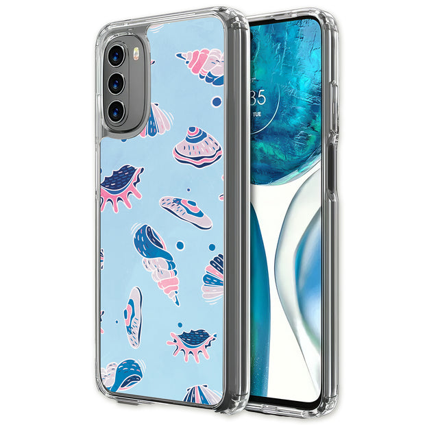 SeaShells Clams Print Slim Cover For Motorola Moto G (Power, Stylus, Play, 5G), Print in USA